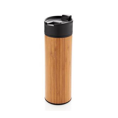 Bogota vacuum bamboo coffee mug - illuminated