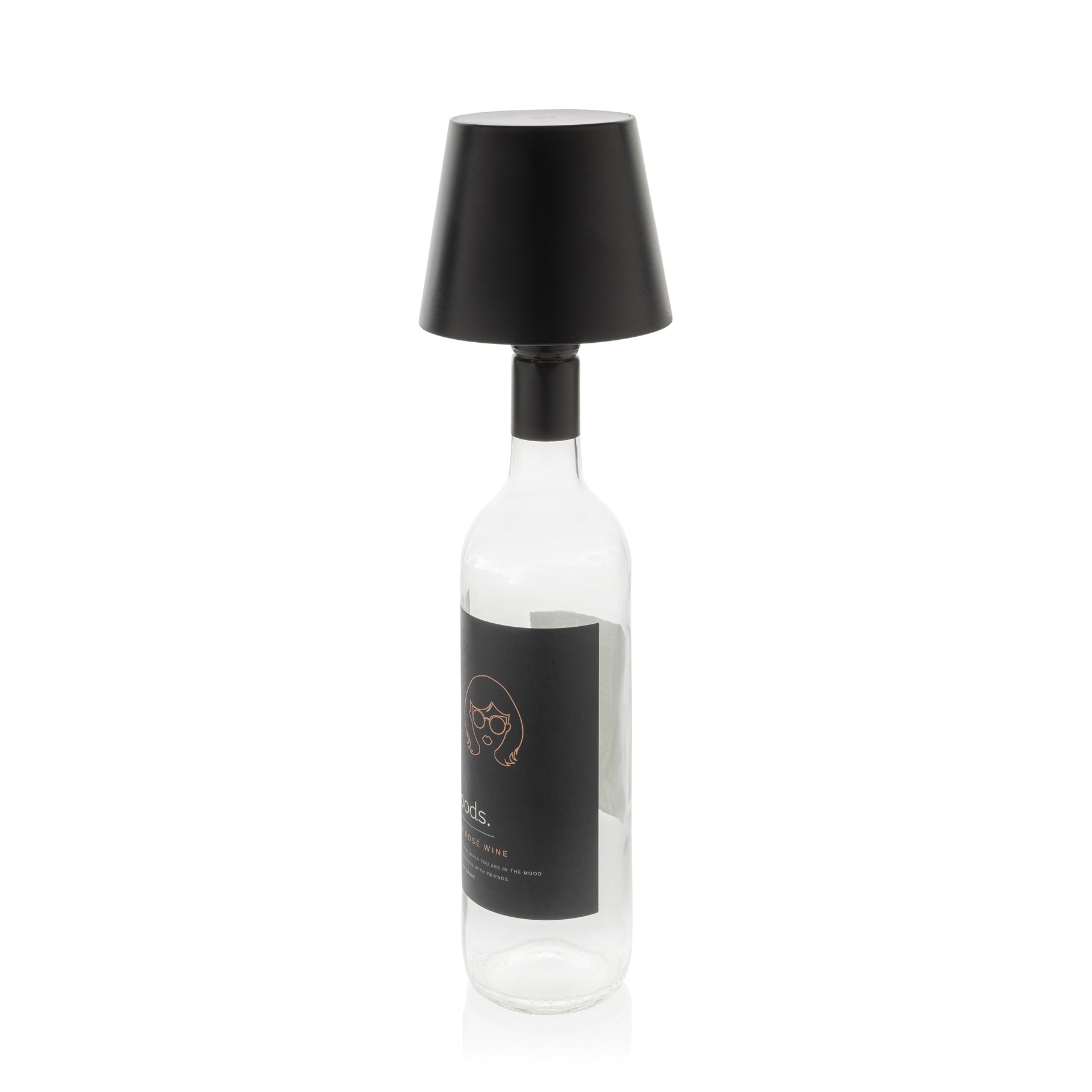 Promotional Logo Branded RCS Recycled Plastic Bottle Lamp - Bottleglow - illuminated