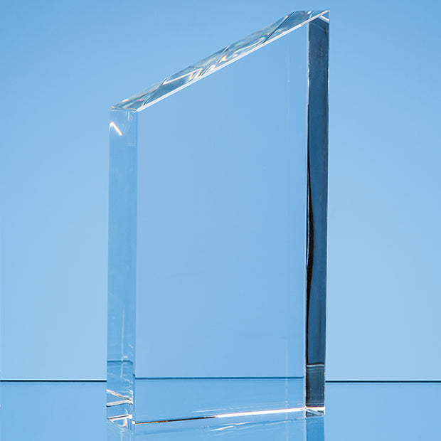 Optical Crystal Diagonal Slope Award - illuminated