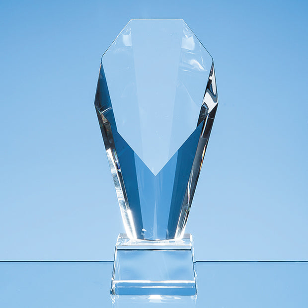 Optical Crystal Mounted Diamond Award - illuminated