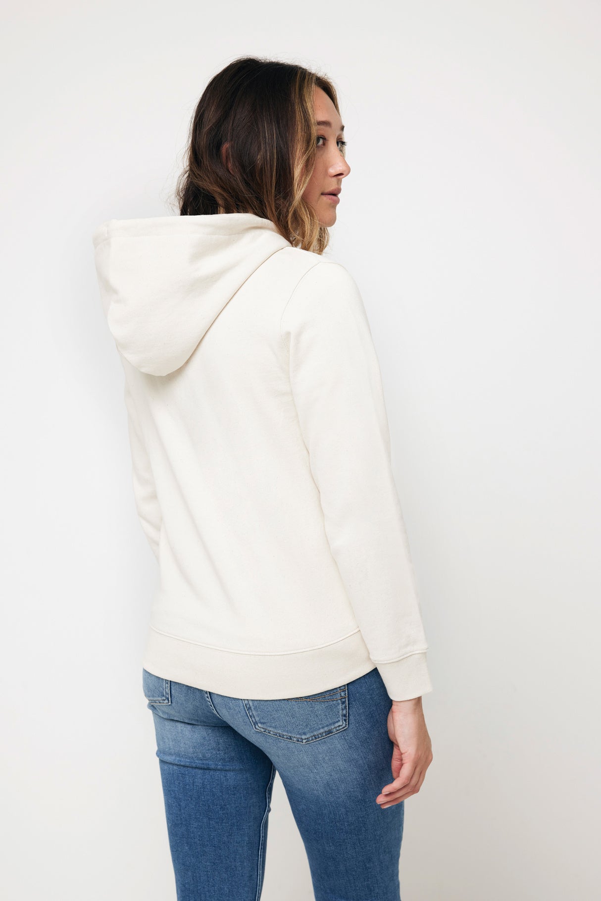 Corporate Branded Logo Recycled Cotton Zip Through Hoodie - Iqoniq Abisko - illuminated
