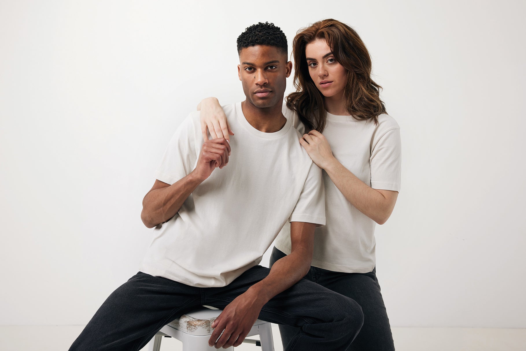 Custom Company Logo Branded Recycled Cotton T Shirt - Iqoniq Teide - illuminated