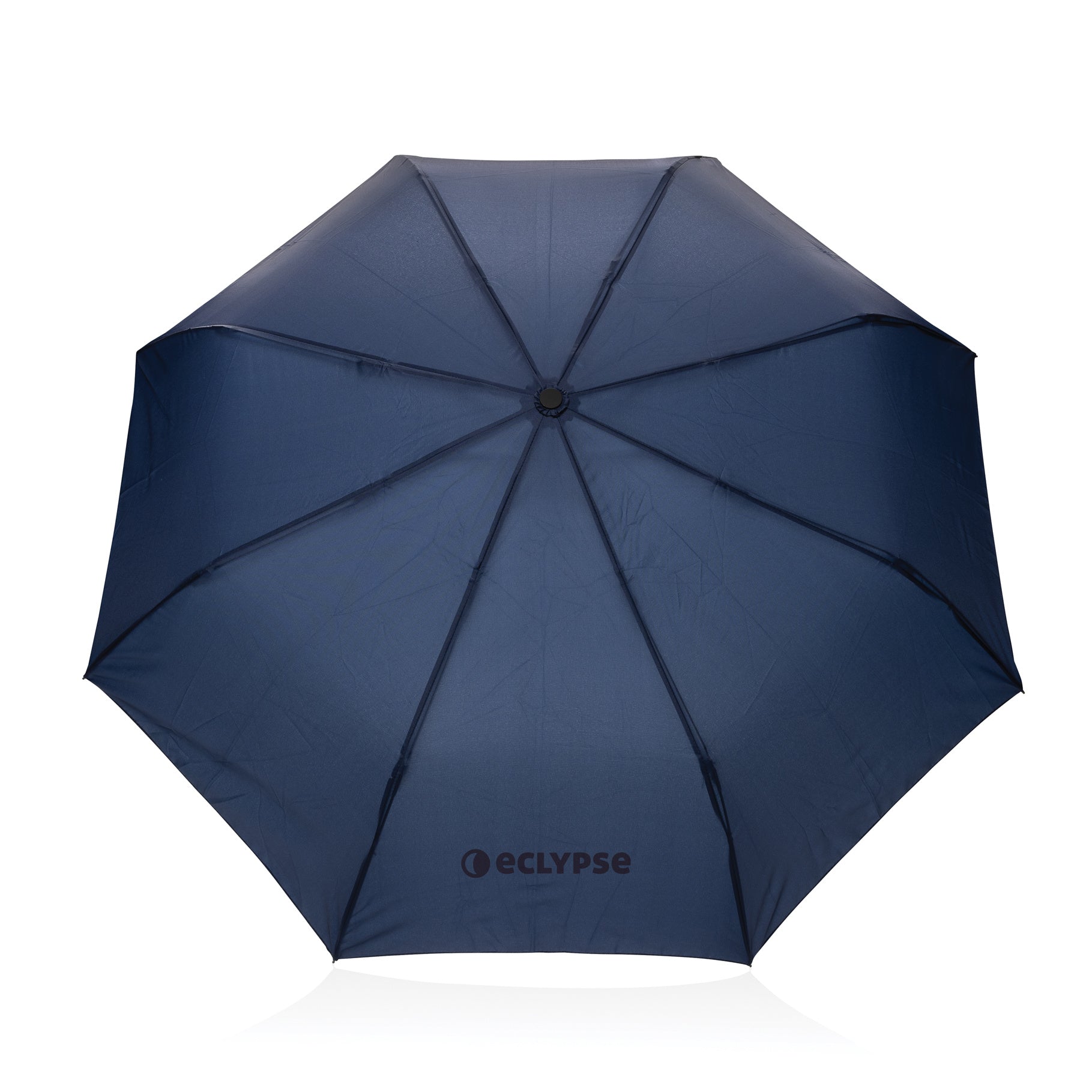 Recycled Polyester and Acacia Mini Auto Open Umbrella - Kaycey 21" AWARE™ - illuminated