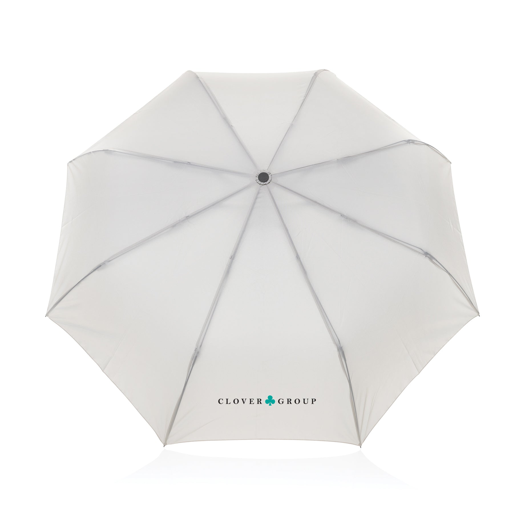 Recycled Polyester and Acacia Mini Auto Open Umbrella - Kaycey 21" AWARE™ - illuminated