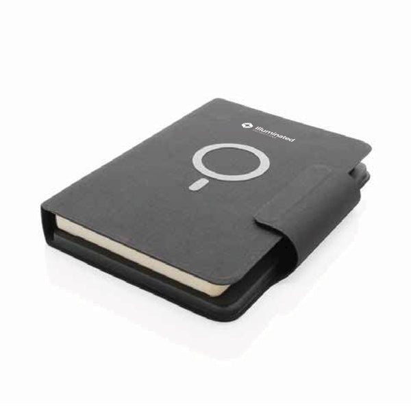 Magnetic 10W Wireless A5 Notebook - illuminated
