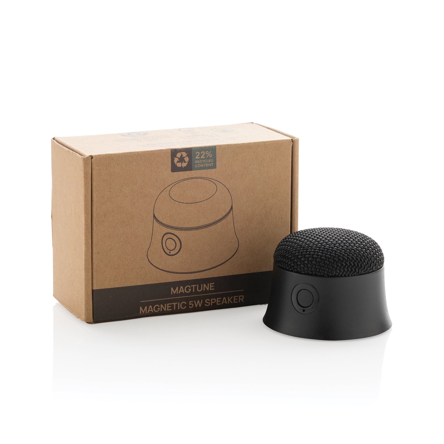 Custom Branded RCS Recycled Plastic Speaker - Magtune