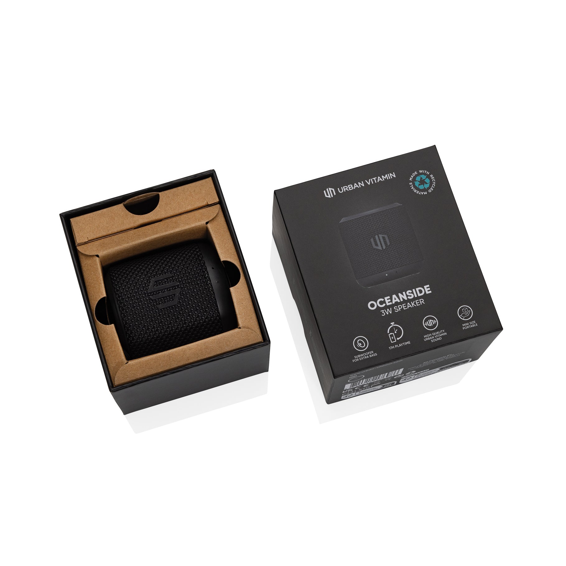 Custom Branded Recycled Plastic 3W Speaker - Oceanside