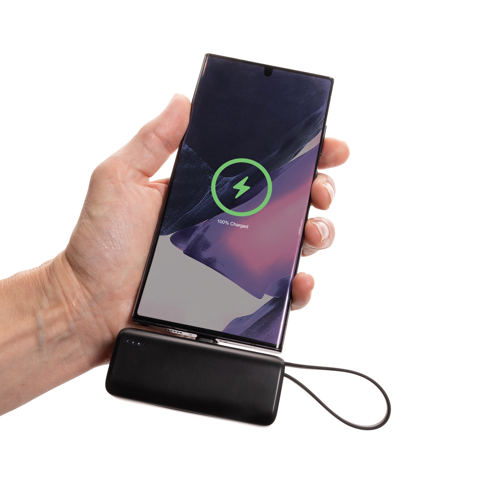 Corporate Logo Branded Portable Recycled Powerbank - Powerlink 3000 mah USB C Connector - illuminated