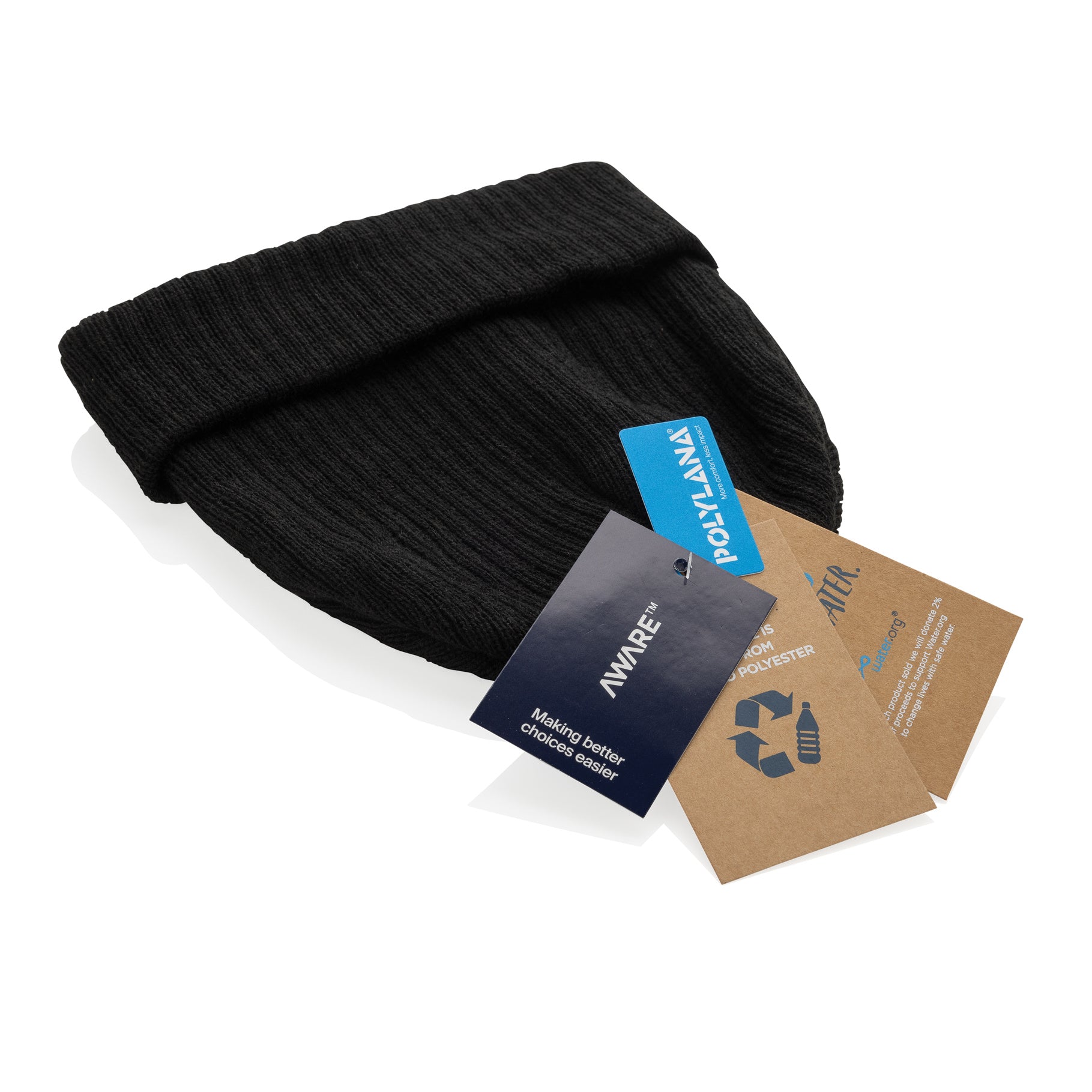 Logo Branded Polylana® Beanie with Cuff - Pryor Aware - illuminated