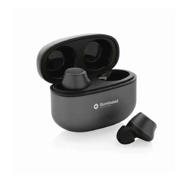 Recycled Aluminium Wireless Earbuds - illuminated