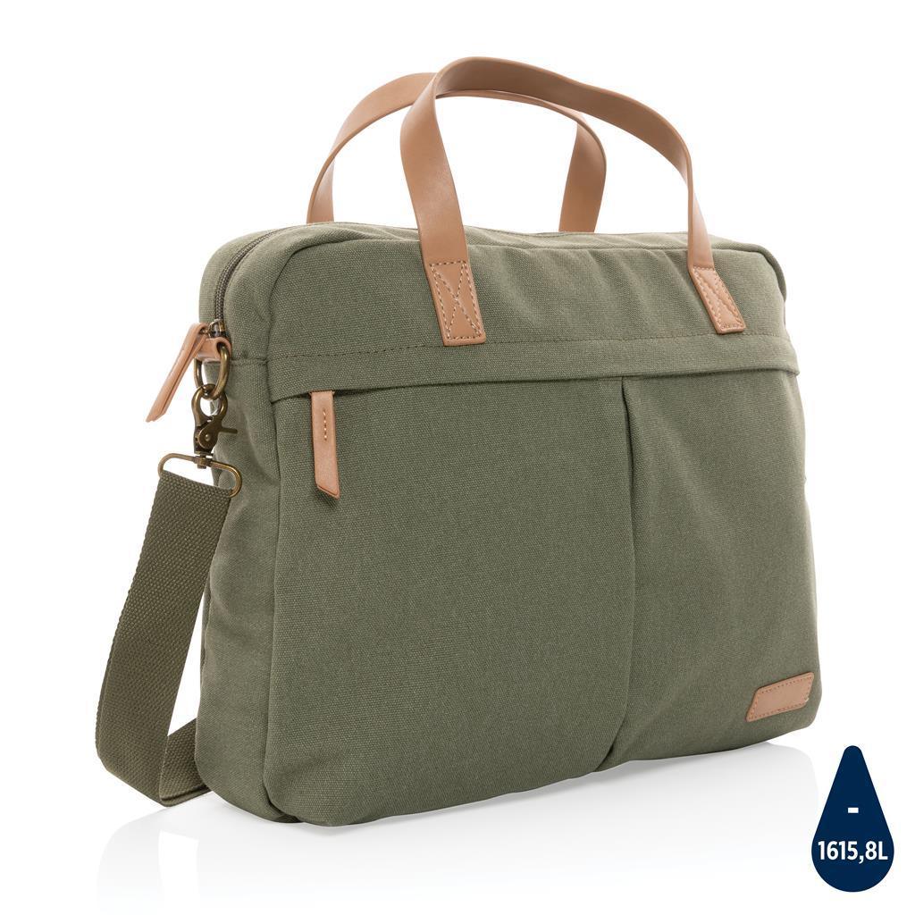 Recycled Canvas Laptop Bag - illuminated