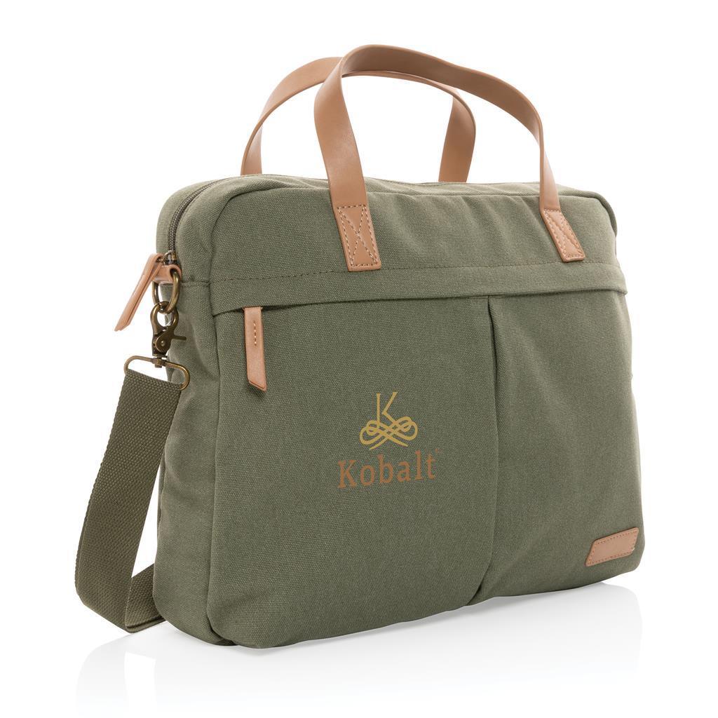 Recycled Canvas Laptop Bag - illuminated