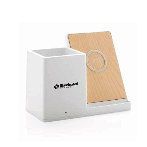 Recycled 10W Wireless Charger - illuminated