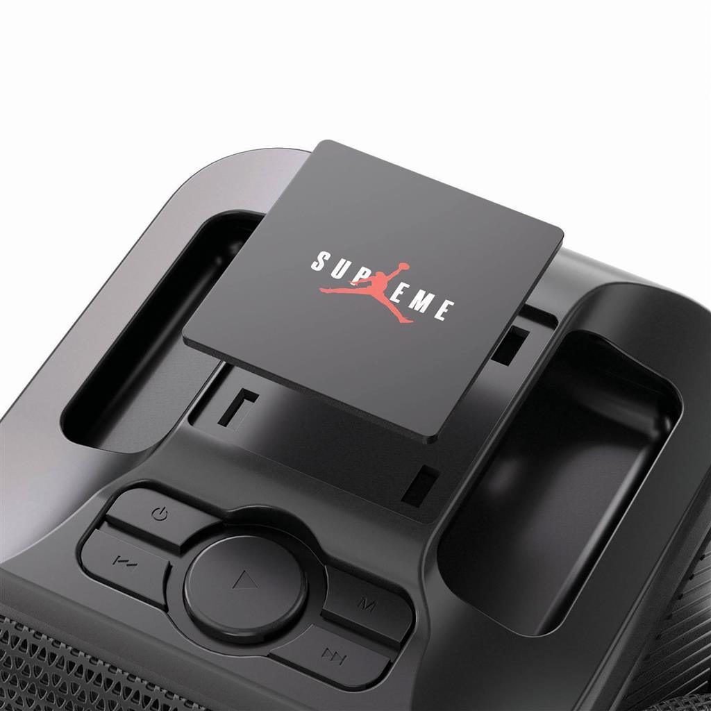 Promotional Branded Recycled SingVibe Karaoke Set with Double Mic - illuminated