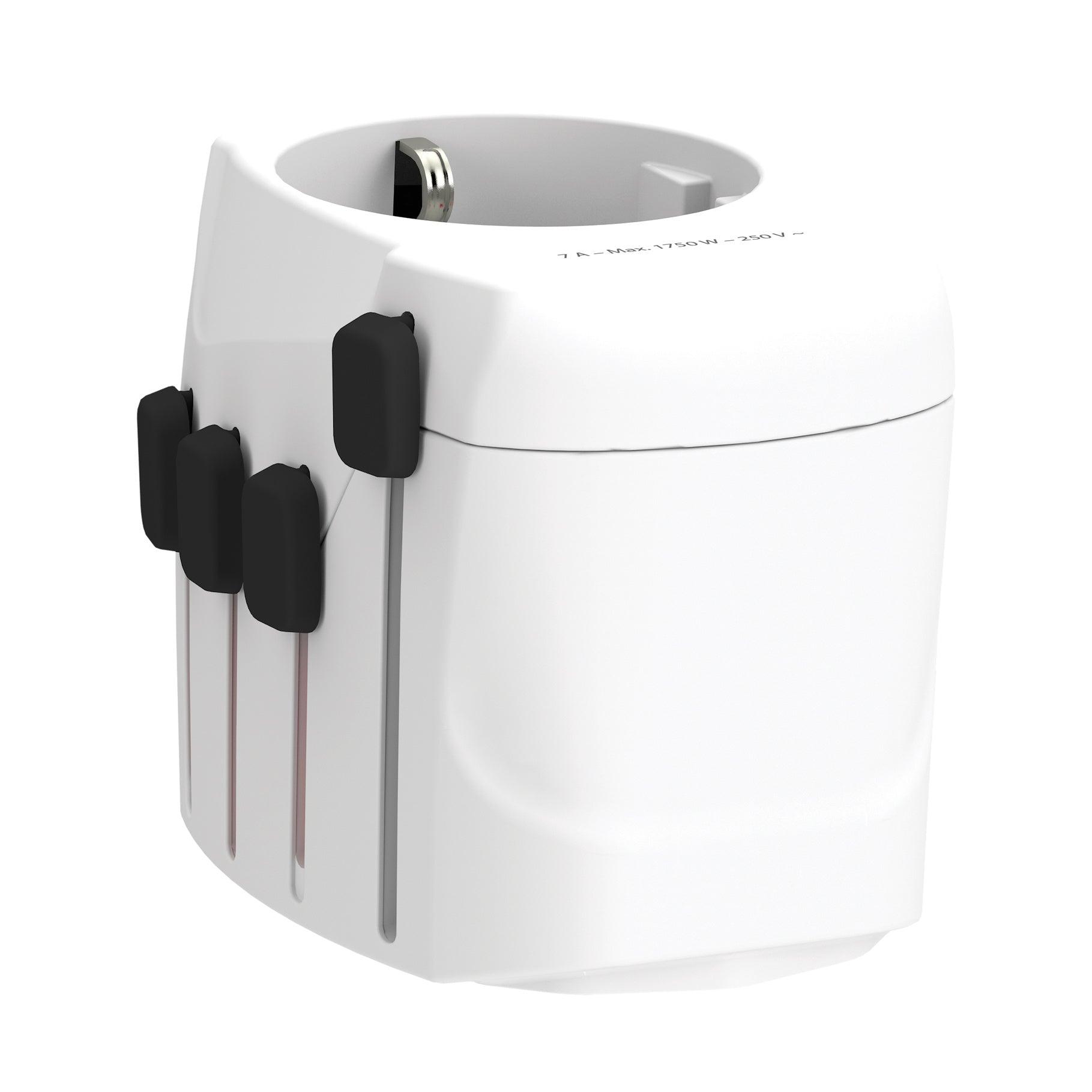 Logo Branded Skross World Travel Adapter - Pro 3 Pole - illuminated