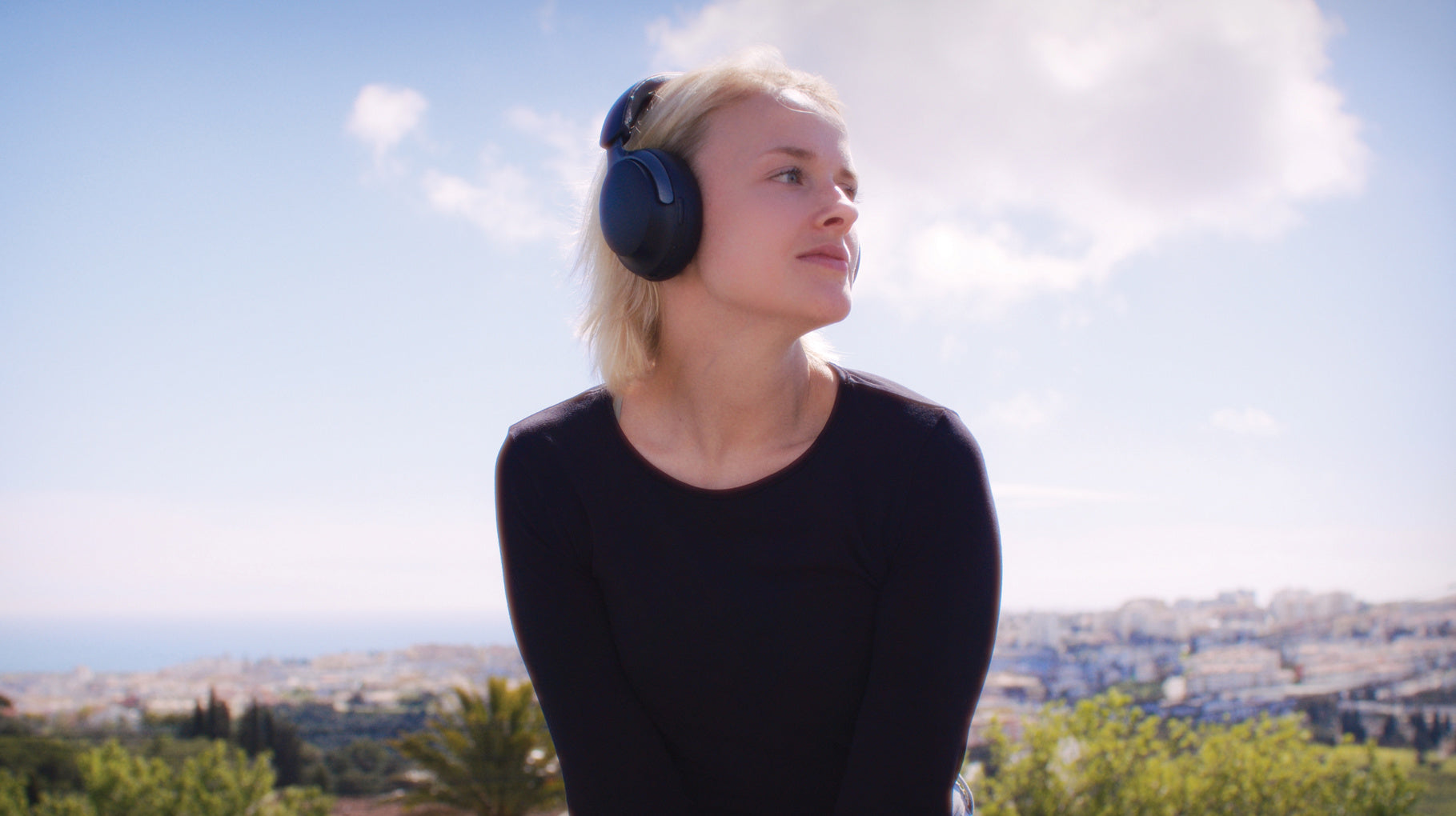 Promotional Logo Recycled Plastic Headphones - Soundpro