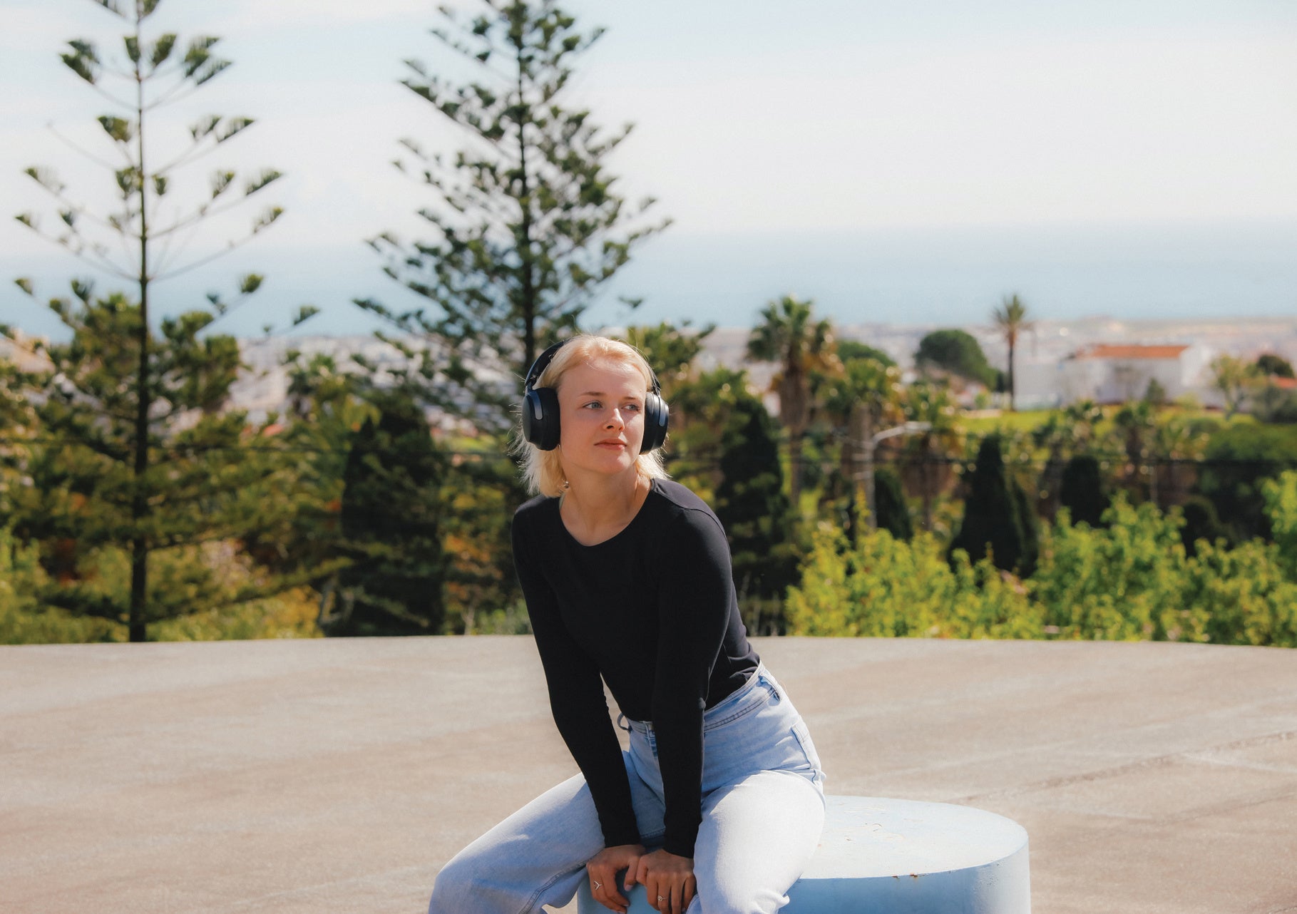 Promotional Logo Recycled Plastic Headphones - Soundpro