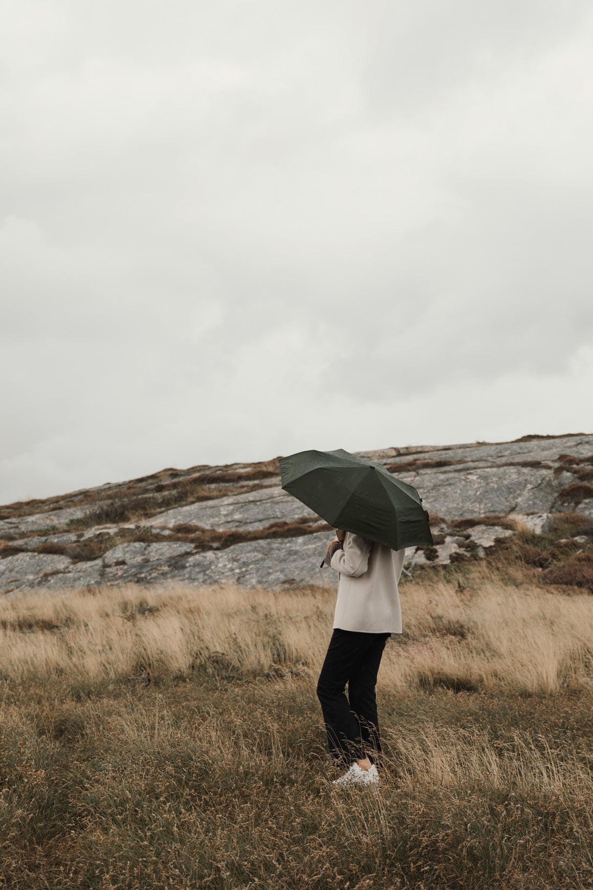 Branded Logo Recycled Telescopic Umbrella - Vinga Baltimore 21 Inch - illuminated