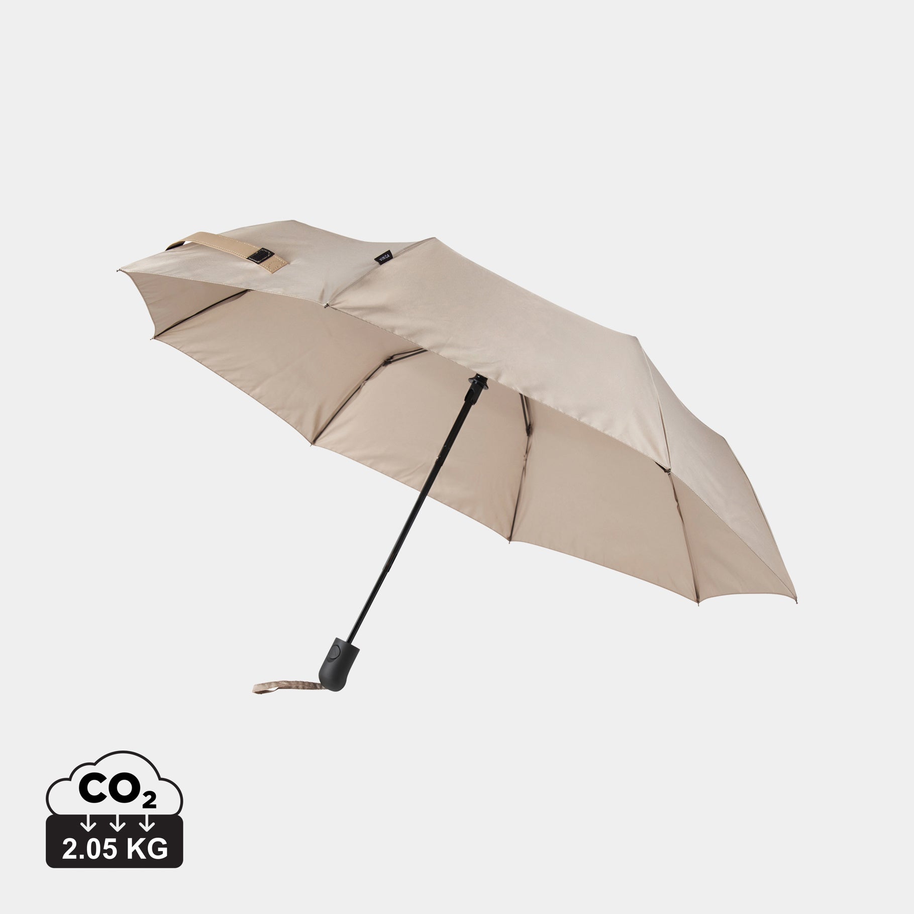 Branded Logo Recycled Telescopic Umbrella - Vinga Baltimore 21 Inch - illuminated