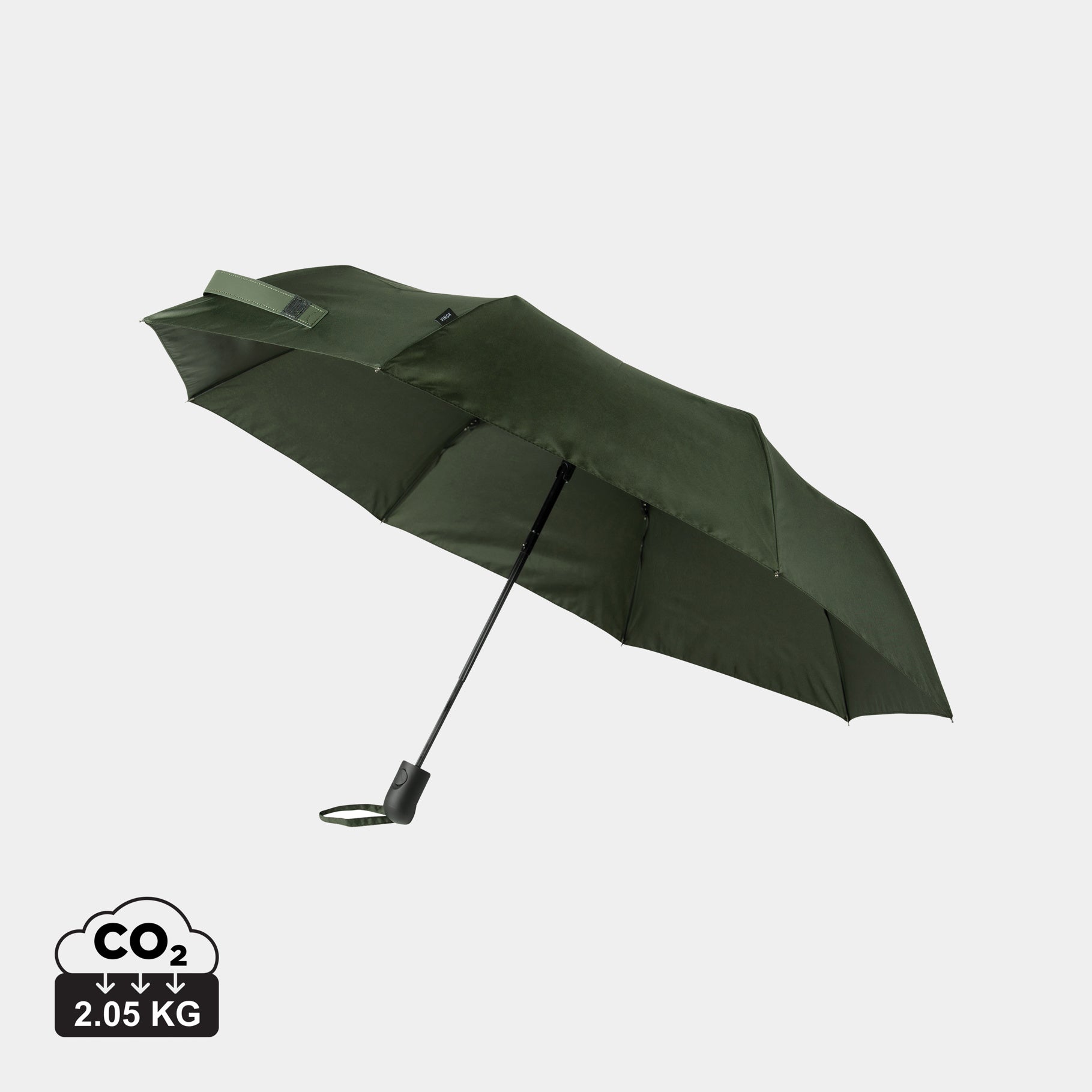 Branded Logo Recycled Telescopic Umbrella - Vinga Baltimore 21 Inch - illuminated