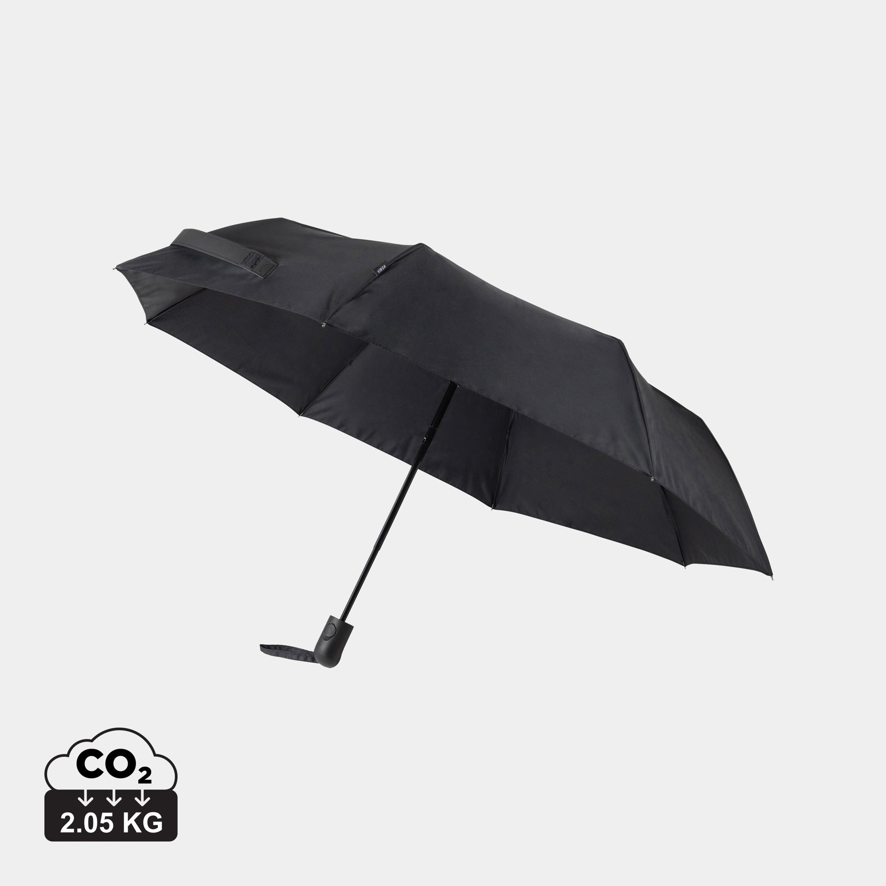 Branded Logo Recycled Telescopic Umbrella - Vinga Baltimore 21 Inch - illuminated