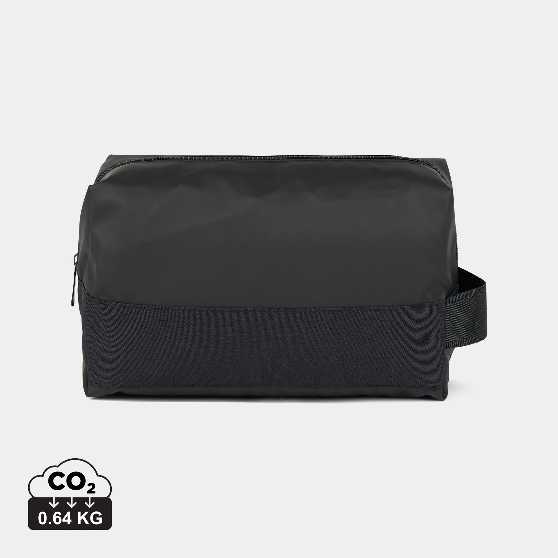 Branded Logo GRS Recycled Polyester Toiletry Bag - VINGA Livorno - illuminated