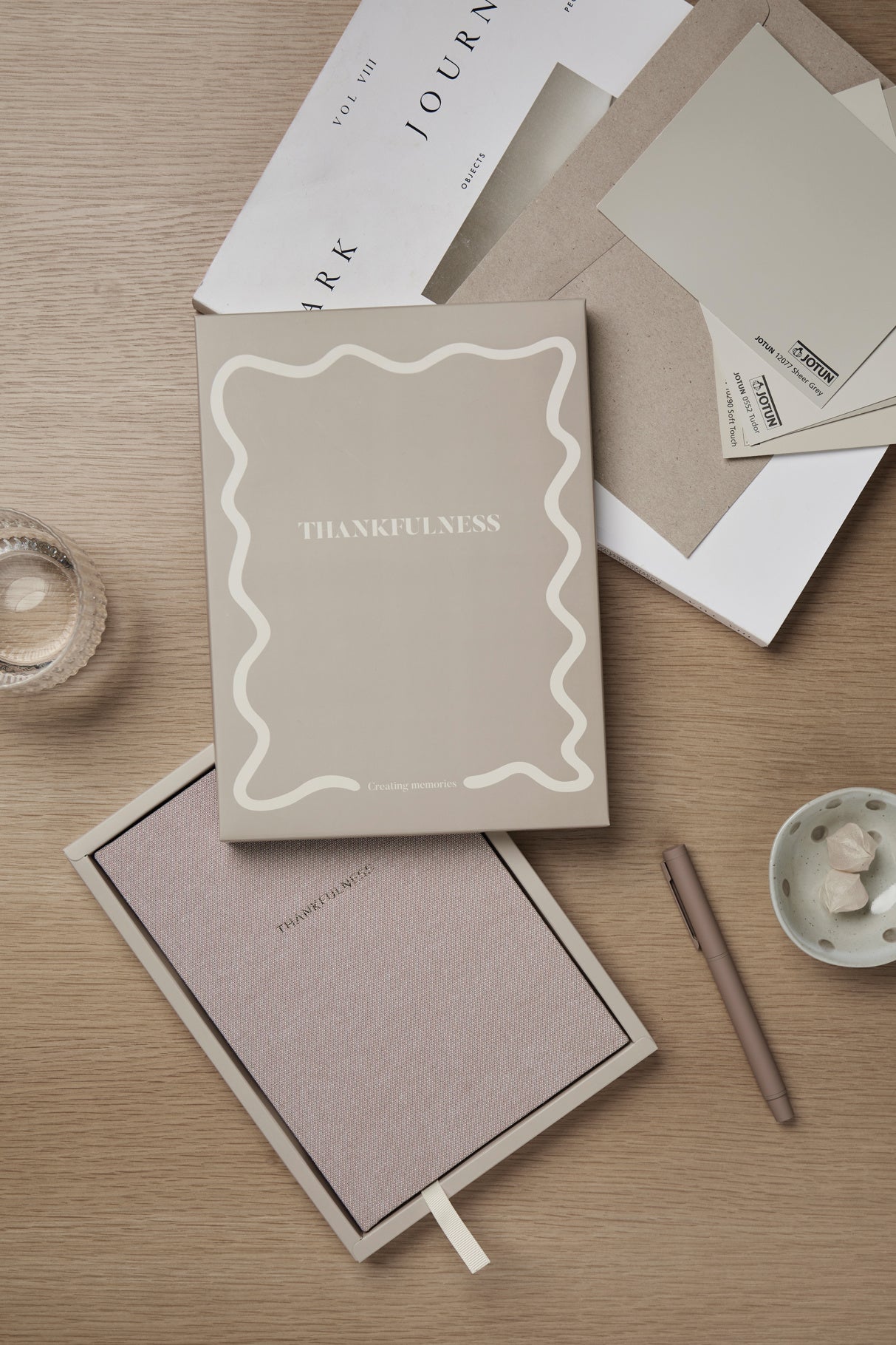 Recycled GRS A5 Thoughts and Mindfulness Journal - VINGA Thoughtfulness - illuminated