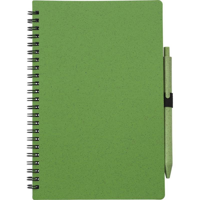 Wheat Straw Notebook with Pen - illuminated