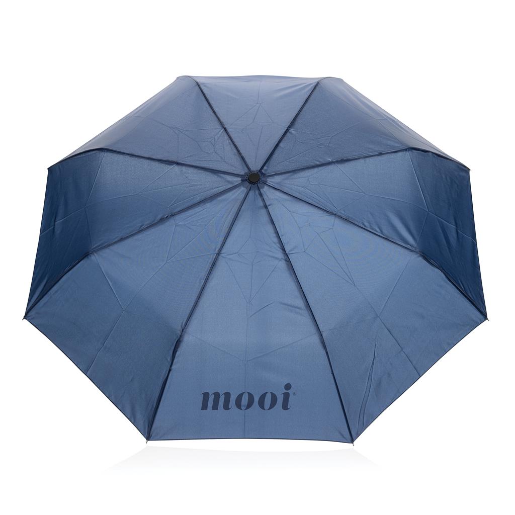 Corporate Logo 21" Recycled PET Telescopic Windproof Umbrella With Carabiner - Yara - illuminated