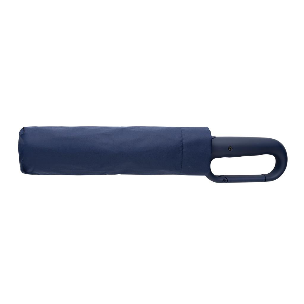 Corporate Logo 21" Recycled PET Telescopic Windproof Umbrella With Carabiner - Yara - illuminated