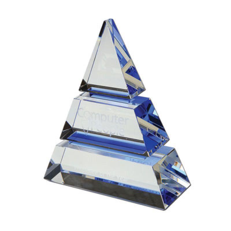 15cm Optical Crystal Luxor Award - illuminated