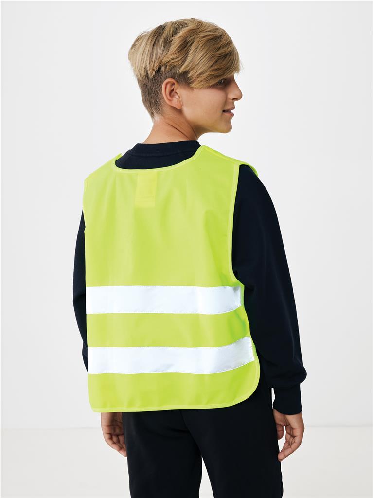 GRS recycled PET high-visibility safety vest 7-12 years - illuminated
