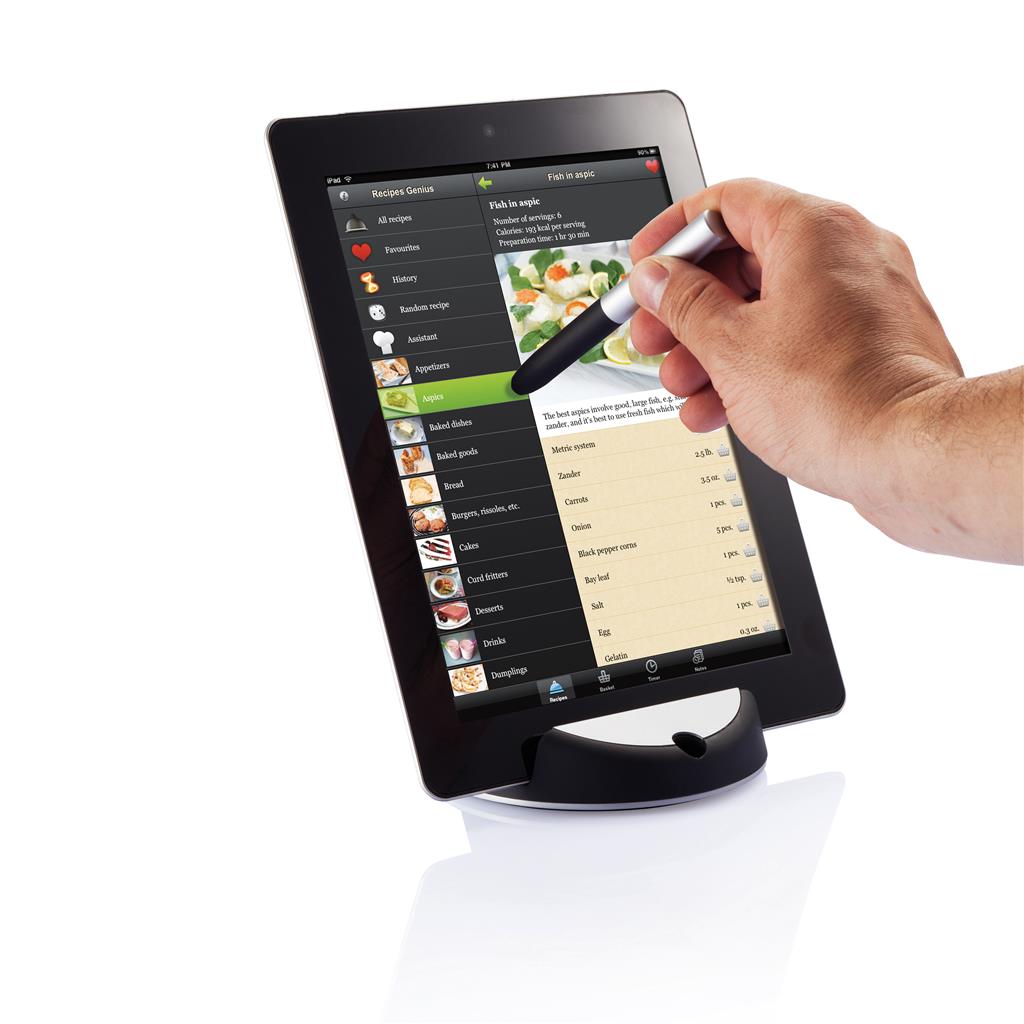 Chef tablet stand with touchpen - illuminated