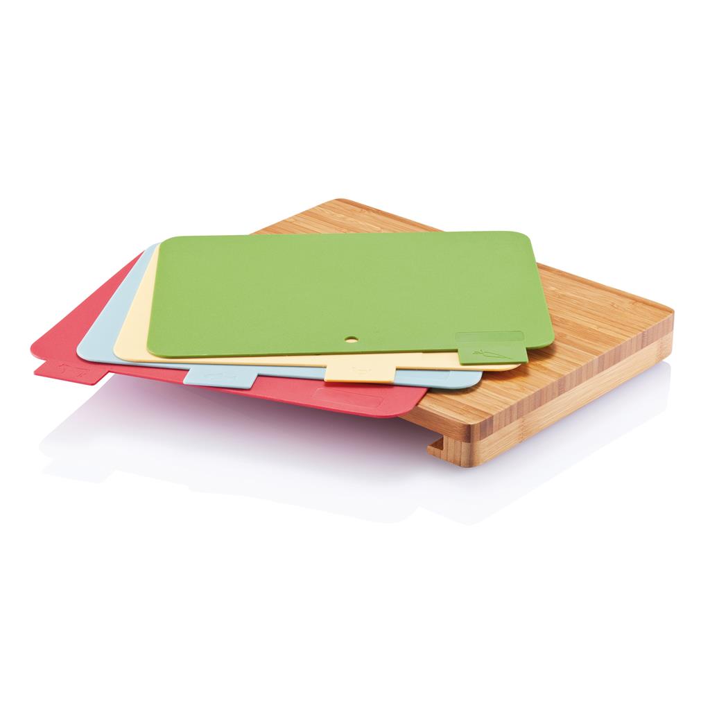 Cutting board with 4pcs hygienic boards - illuminated