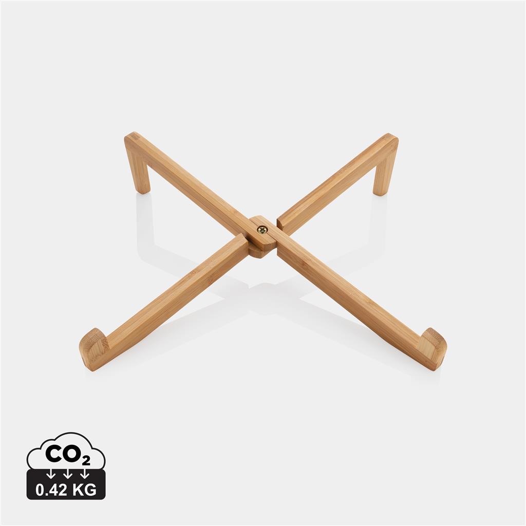 Bamboo portable laptop stand - illuminated