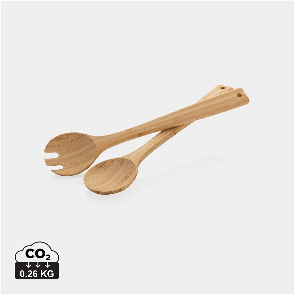 Ukiyo bamboo salad cutlery 2 pcs set - illuminated