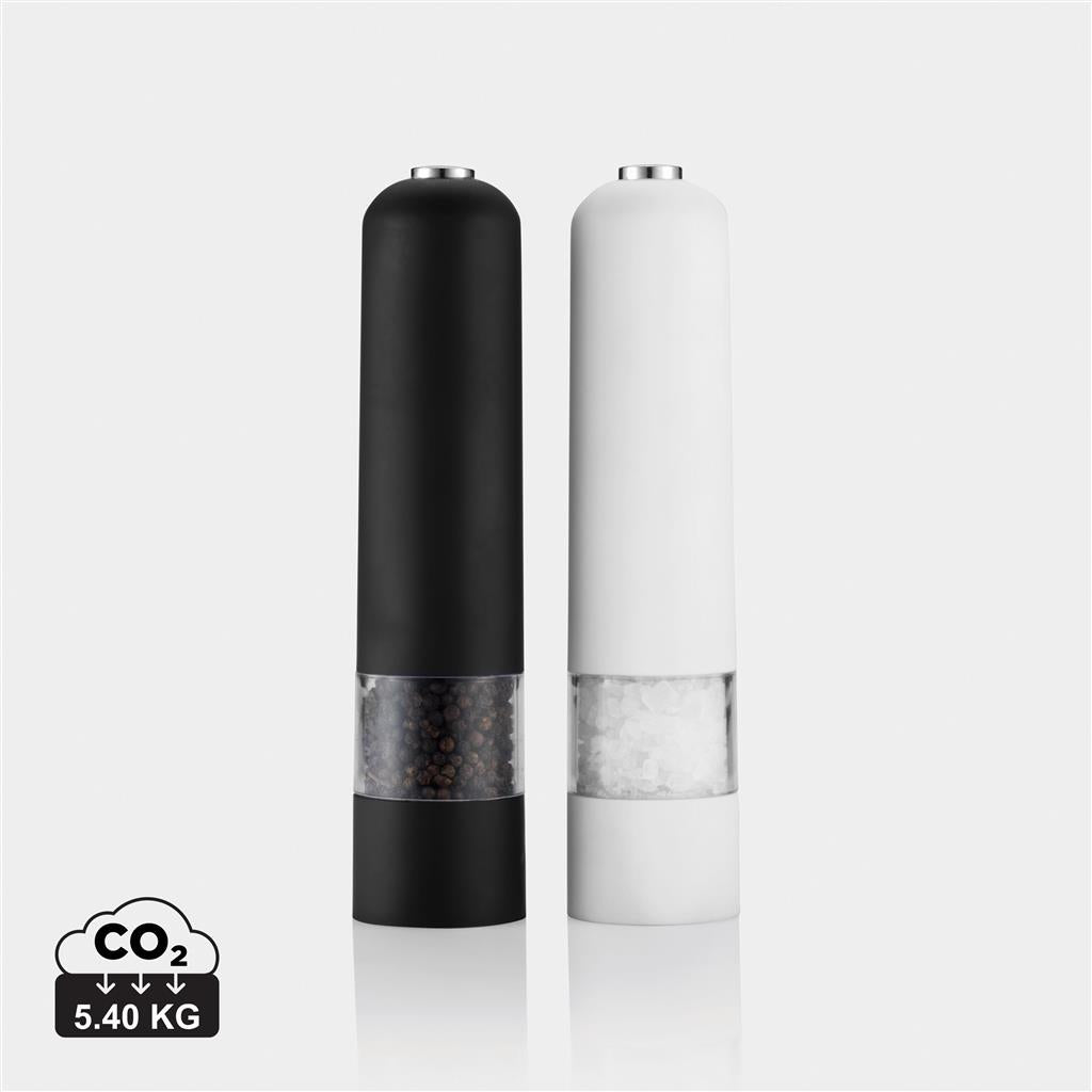 Electric pepper and salt mill set - illuminated