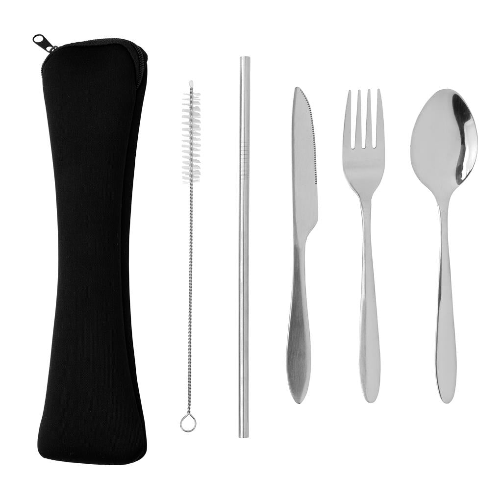 4 PCS stainless steel re-usable cutlery set - illuminated