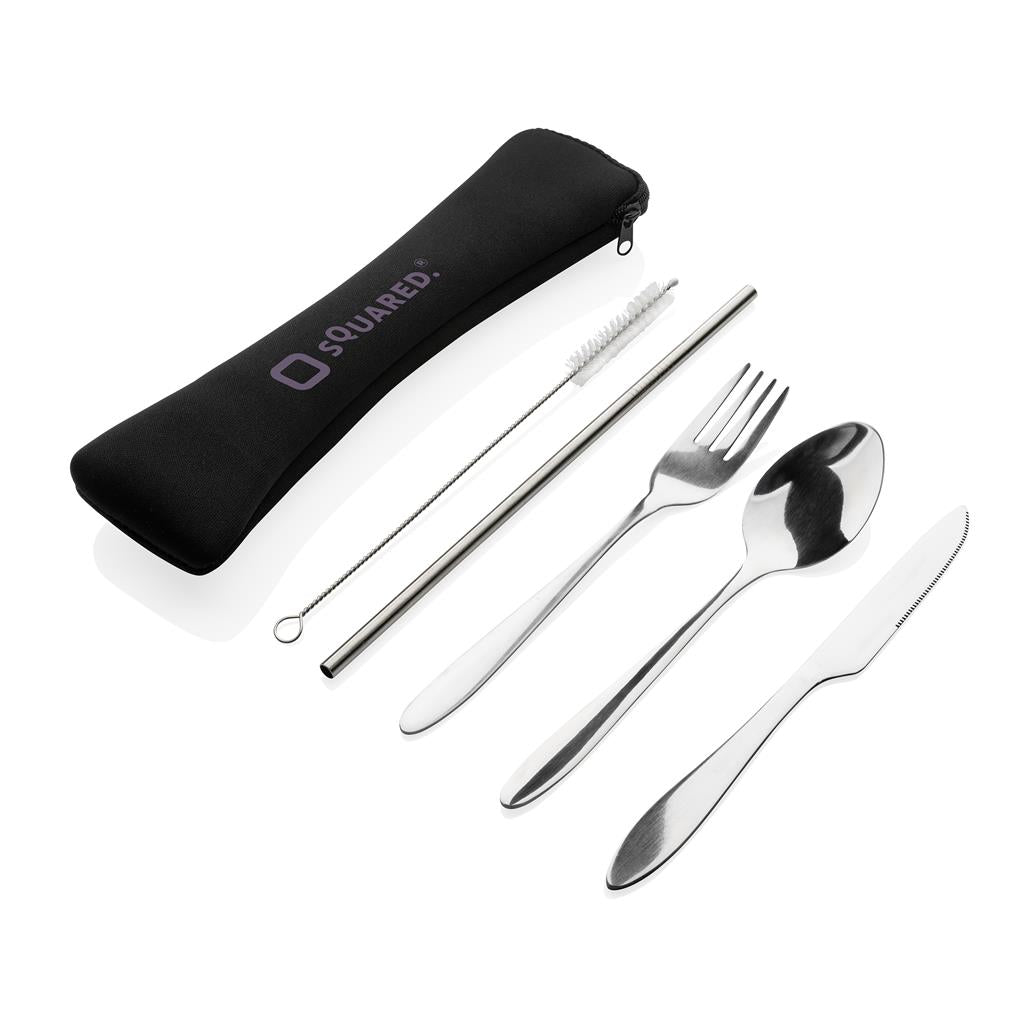 4 PCS stainless steel re-usable cutlery set - illuminated