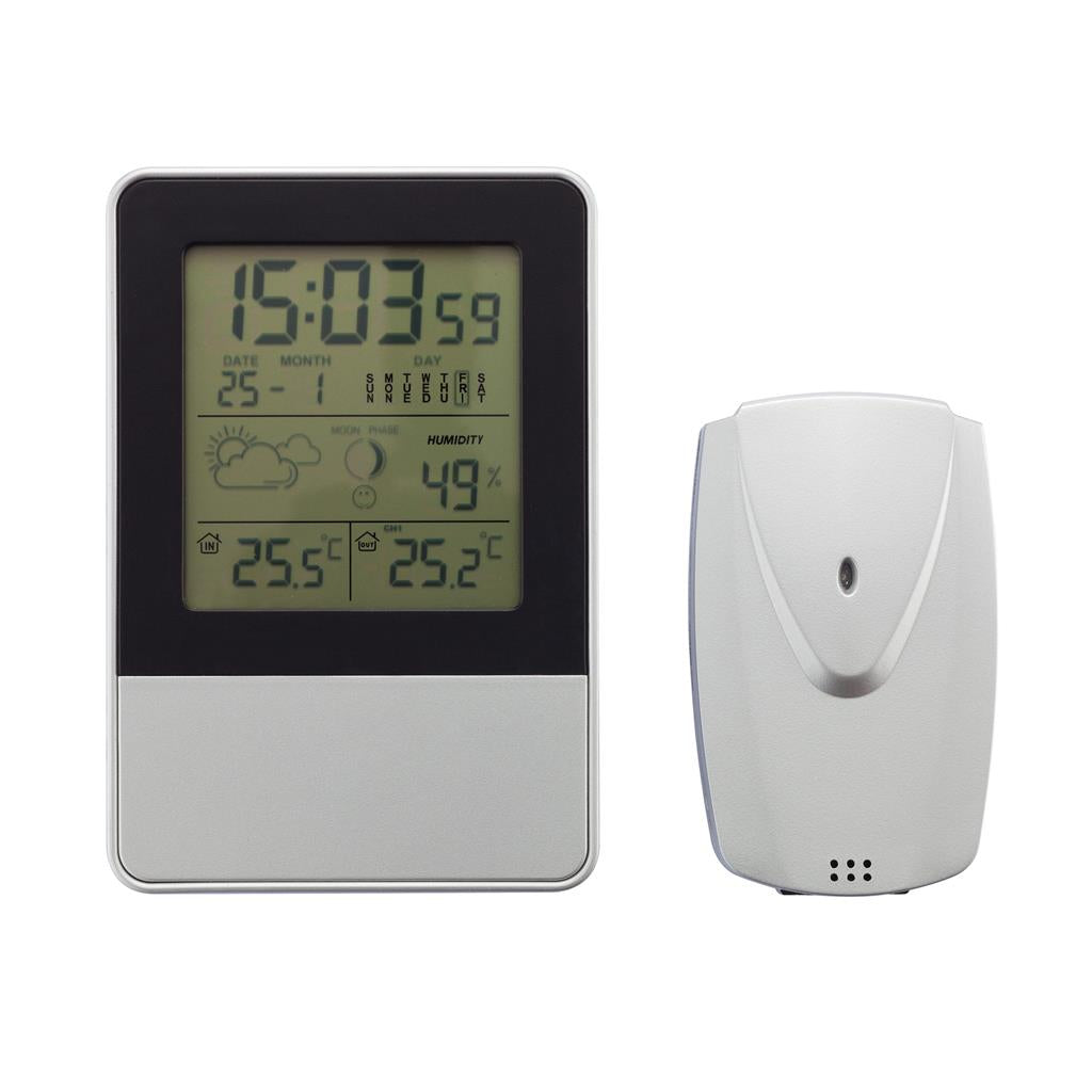 Indoor/outdoor weather station - illuminated