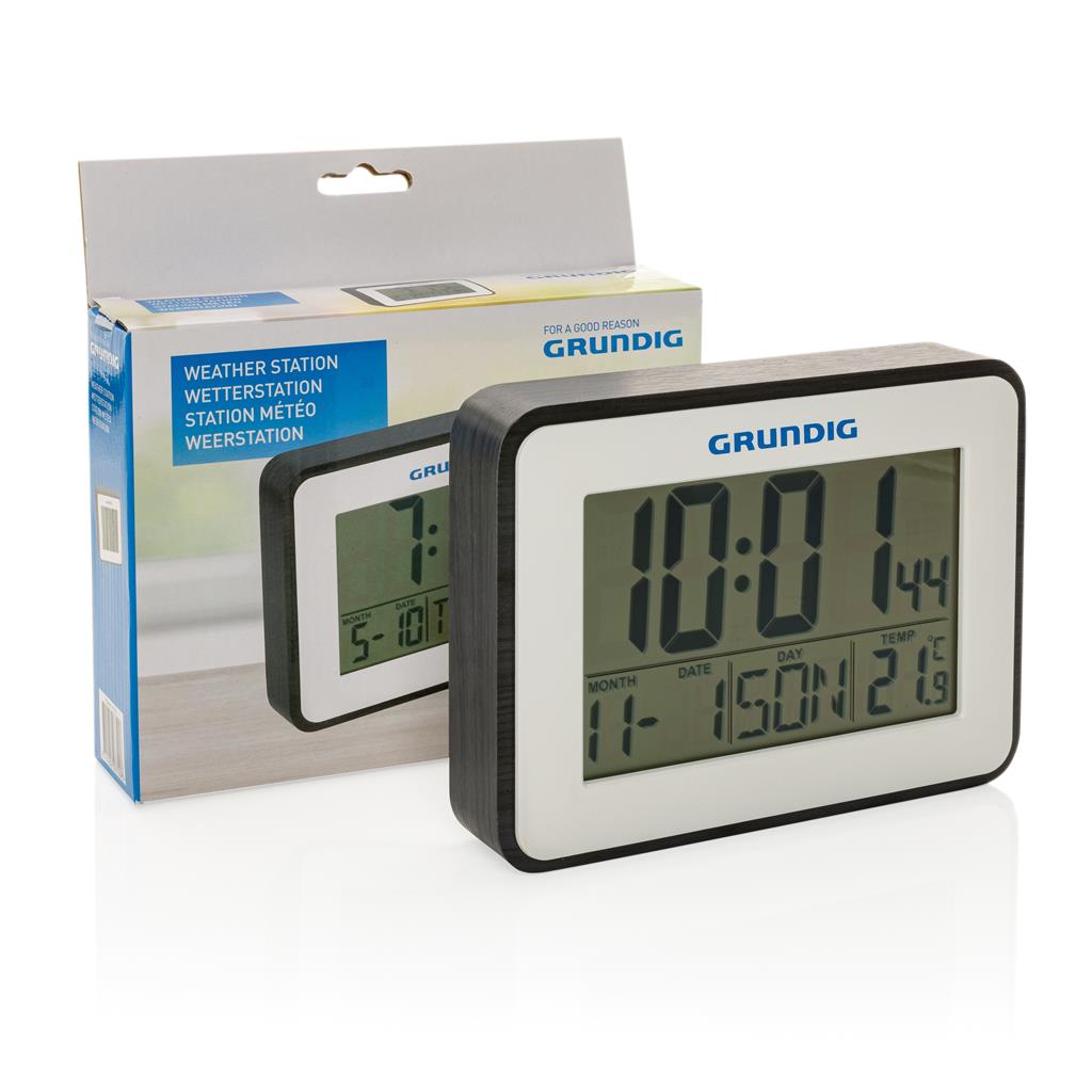 Grundig weatherstation alarm and calendar - illuminated