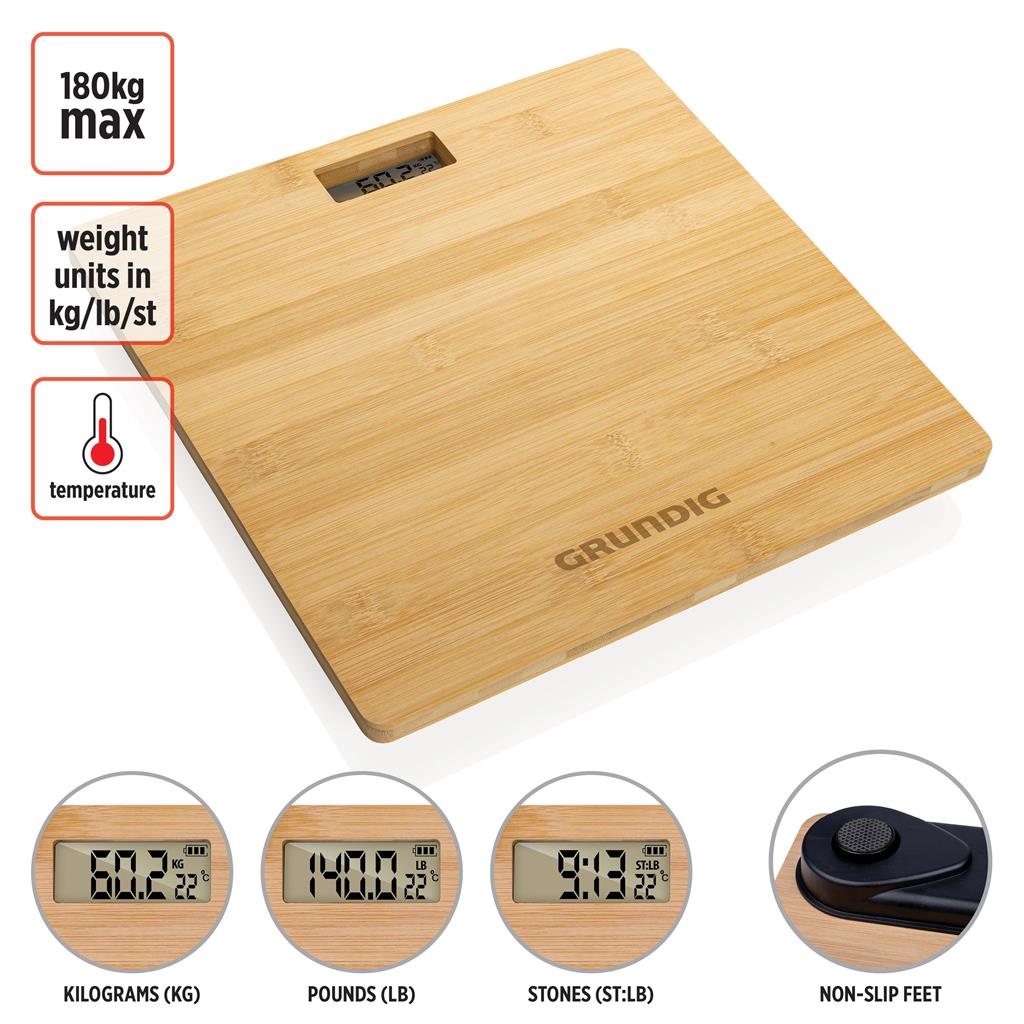 Grundig Bamboo Digital Body Scale - illuminated