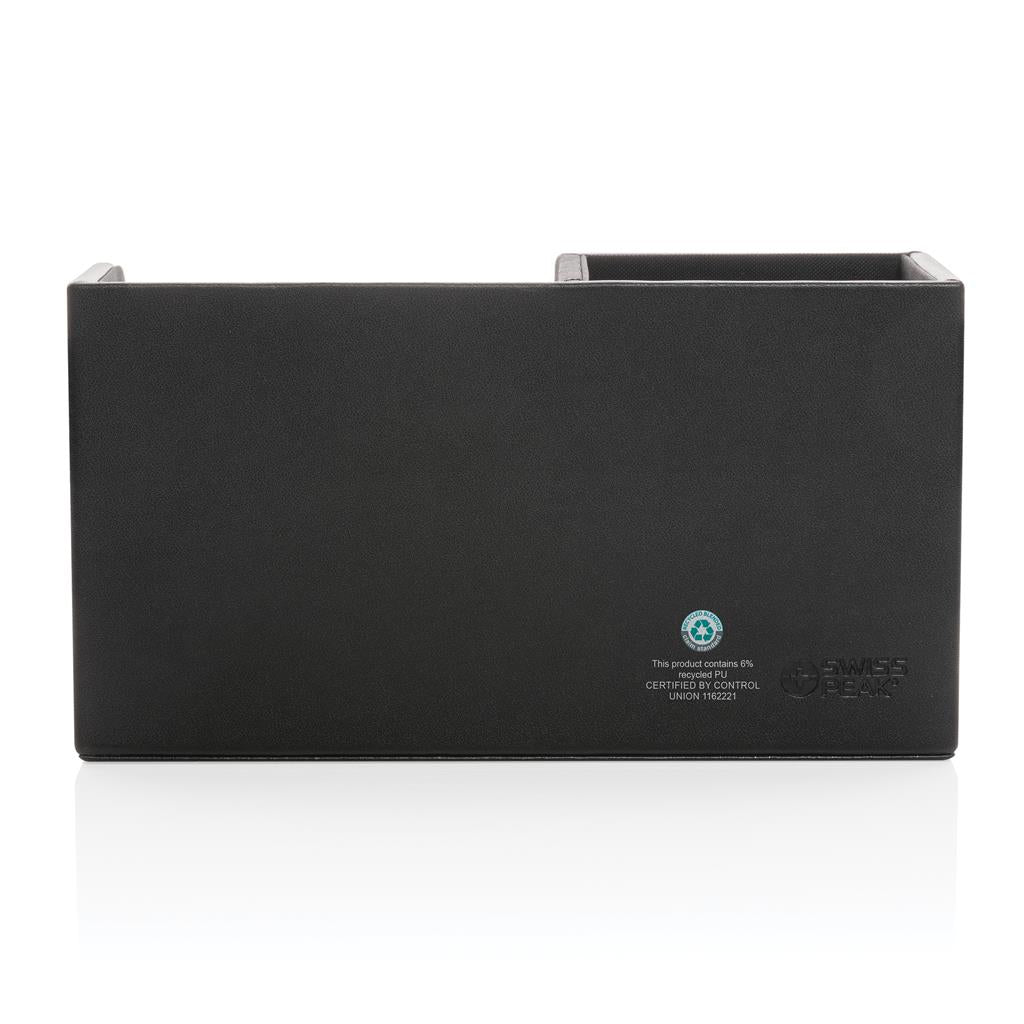 Swiss Peak RCS recycled PU Desk organiser - illuminated