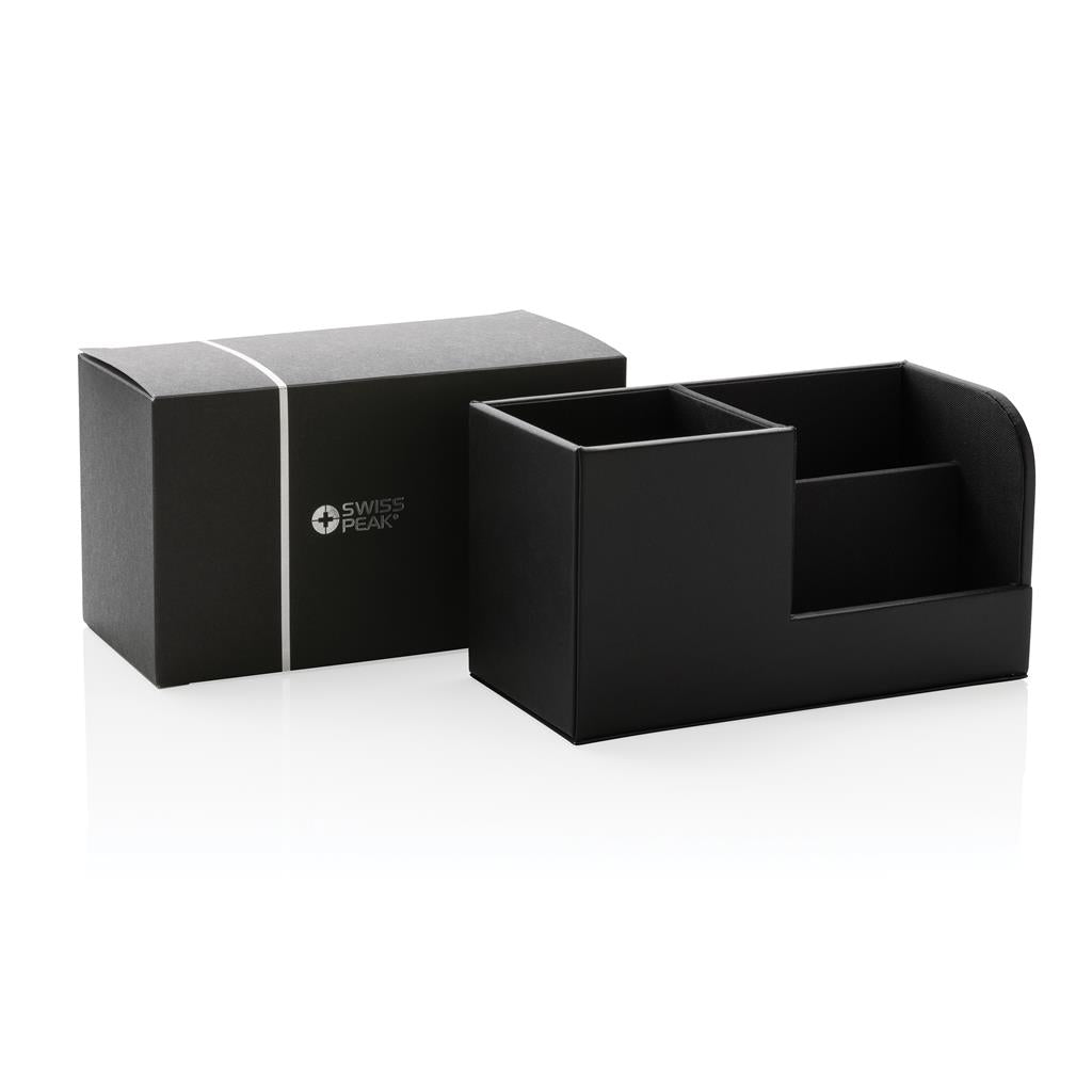 Swiss Peak RCS recycled PU Desk organiser - illuminated