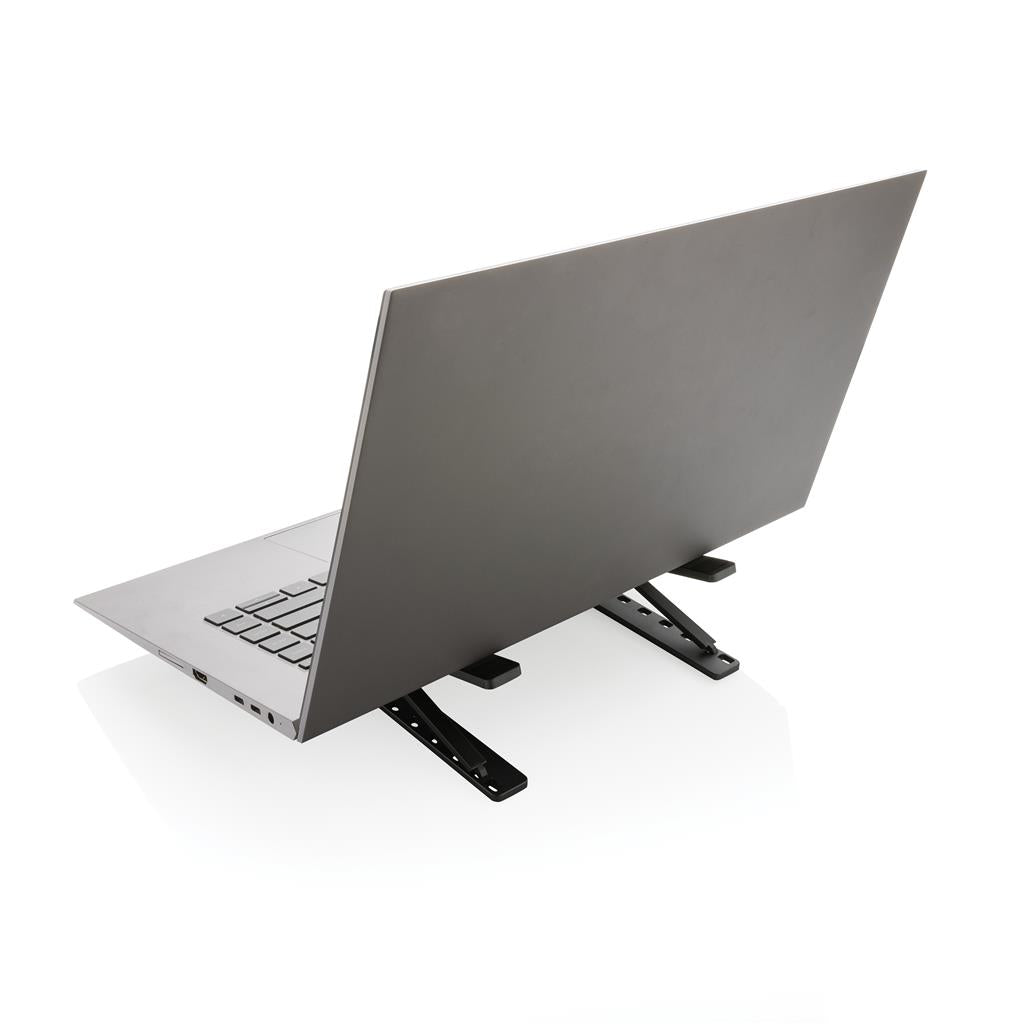 Terra RCS recycled aluminium universal laptop/tablet stand - illuminated