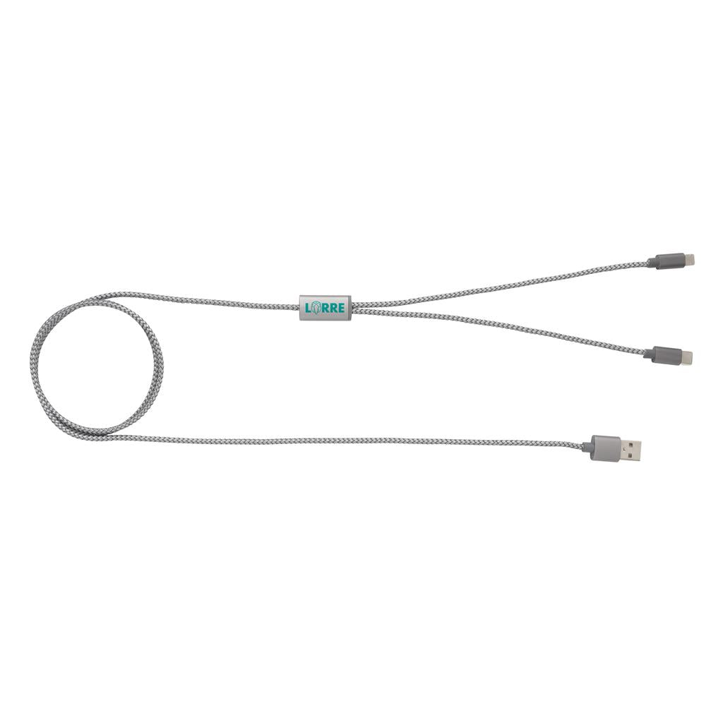 3-in-1 braided cable - illuminated