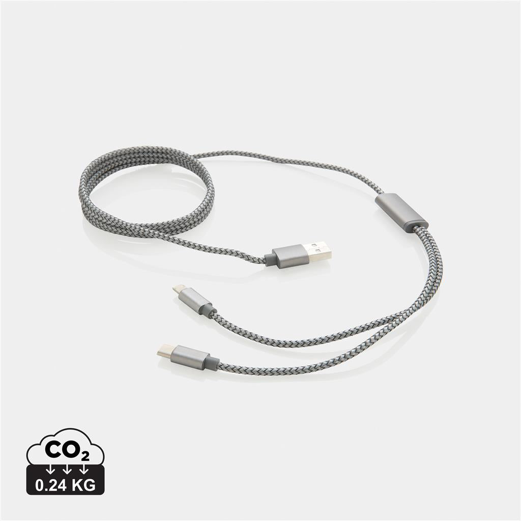 3-in-1 braided cable - illuminated