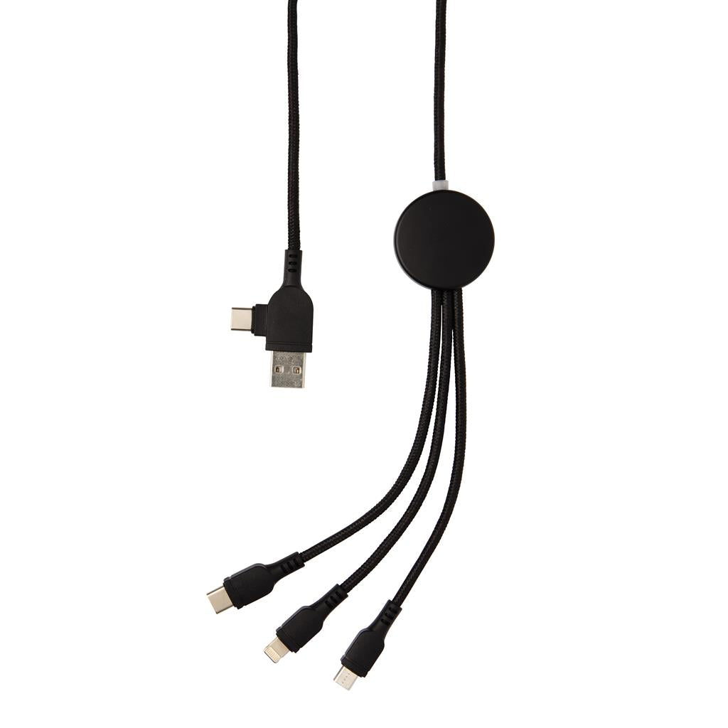 Light up logo 6-in-1 cable - illuminated