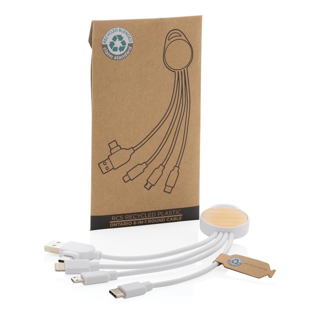 RCS recycled plastic Ontario 6-in-1 round cable - illuminated