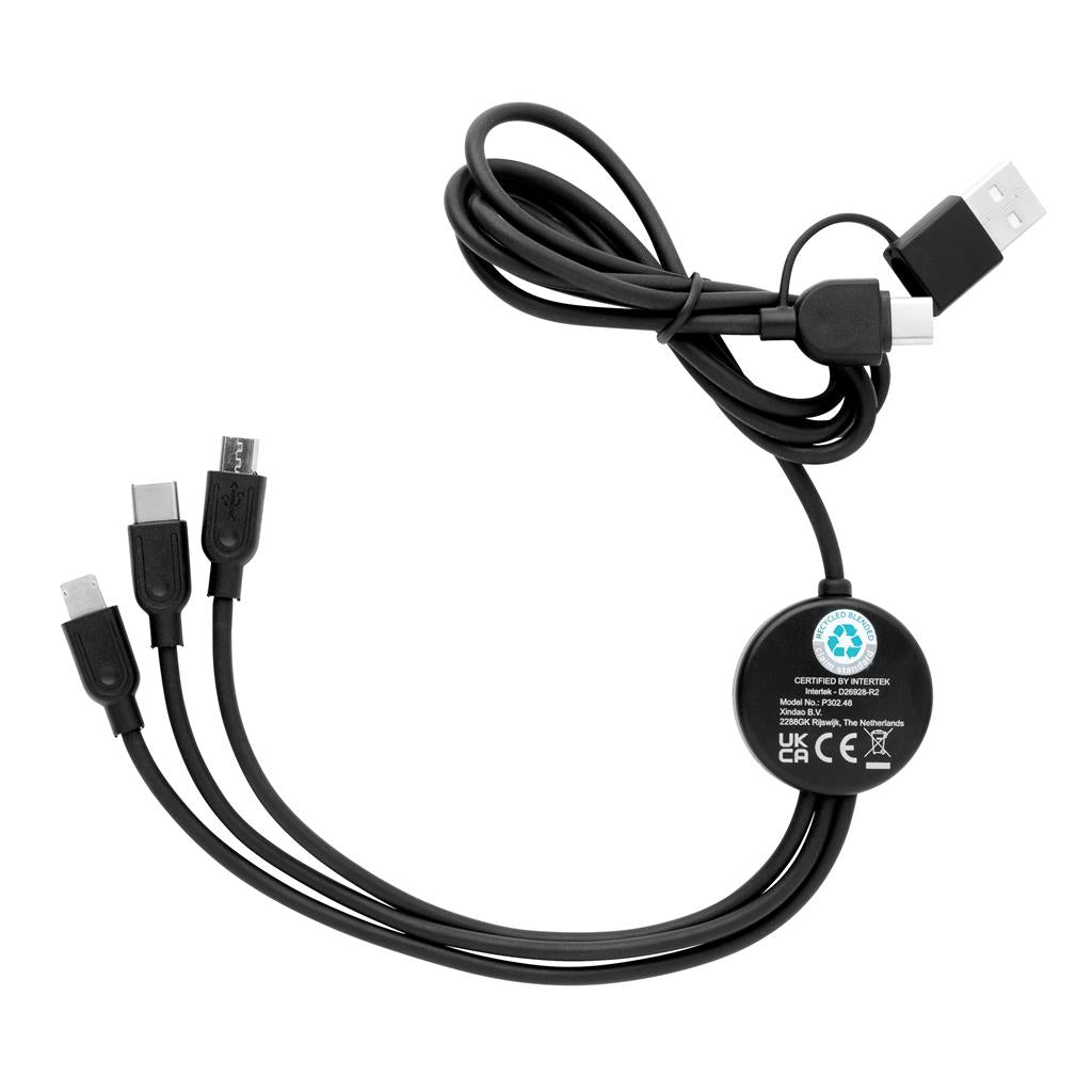 RCS recycled TPE and recycled plastic 6-in-1 cable - illuminated